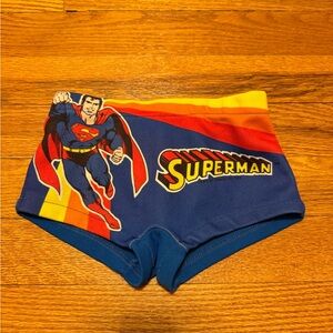 Vintage 70s Superman Shorts, Kids Youth Size 2T Toddler, Comic Book Batman